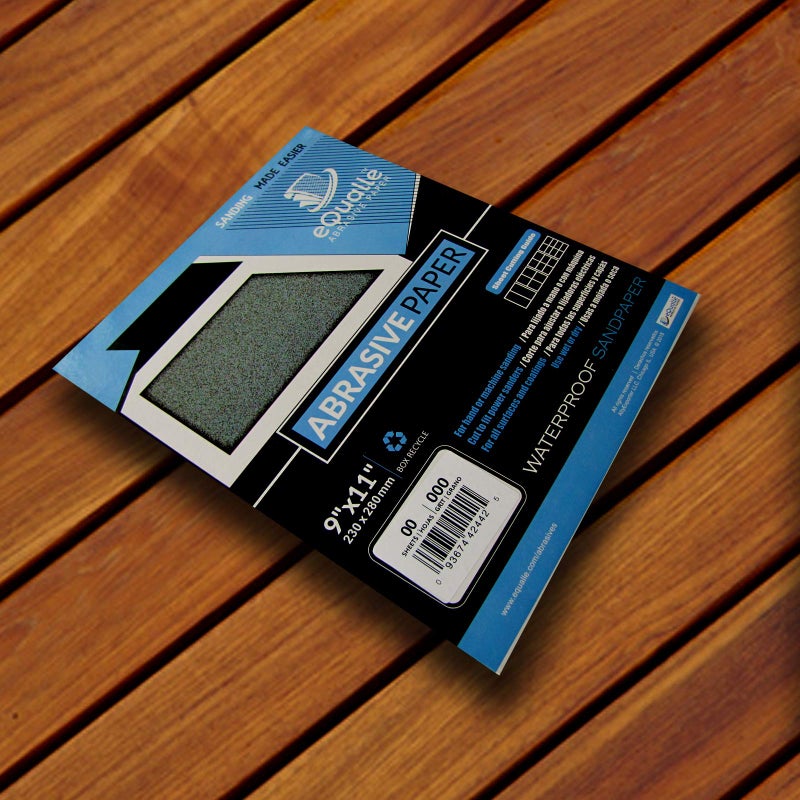 eQualle Sandpaper | 9"" x 11"" | Grit 120 | Coarse | 10 Sheets | Durable Abrasive | Wood Sanding | Auto Body Work - Image 5